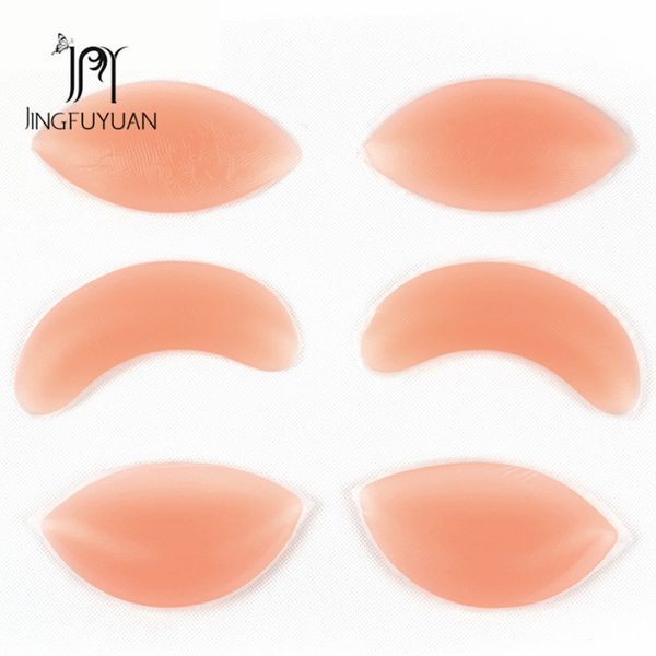 

1 pair silicone breast enhancers lingerie pads push up bra insert pad fashion bikini swimsuit bras inserts breast enhancer, Black;white