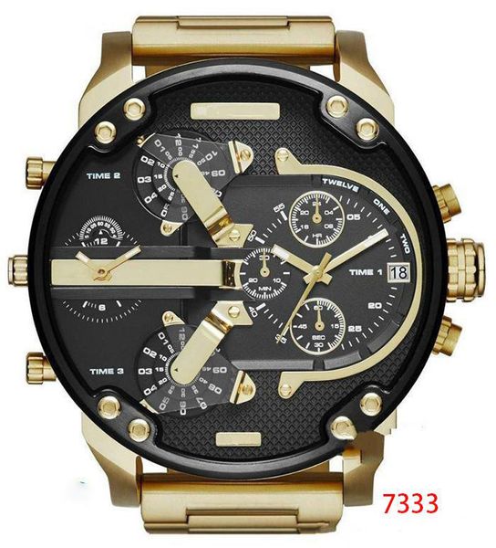 

новые мужские часы military dz luxury большой набор дизели из нержавеющей стали спортивные часы relogio esportivo dz7312 мужчина для dz7333, Slivery;brown