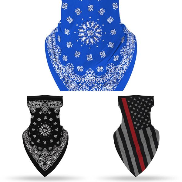 

miexf shipping outdoor scarf turban uv protection print cycling multifunction bandana face mask magic windproof scarf 5 styles, Black