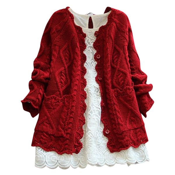 

women plus size winter girl style sweater knitted cotton jacket coat blouse knitwear jumper blouse casual 19oct28, White;black