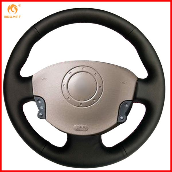 

mewant for megane 2 2003-2008 kangoo 2008 scenic 2 2003-2009 black micro fiber artificial leather steering wheel cover