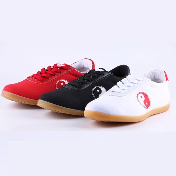 

ushine aw01 eu34-45 black red white canvas gymnastics outdooring kungfu taichi training shoes for men women