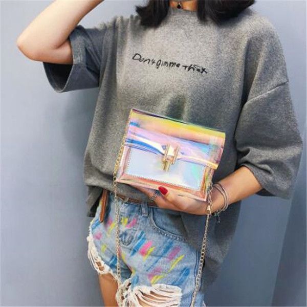 

clear transparent pvc shoulder bags in women's totes handbag messenger bag female ladies clutches beach bag lady purse sac 6545