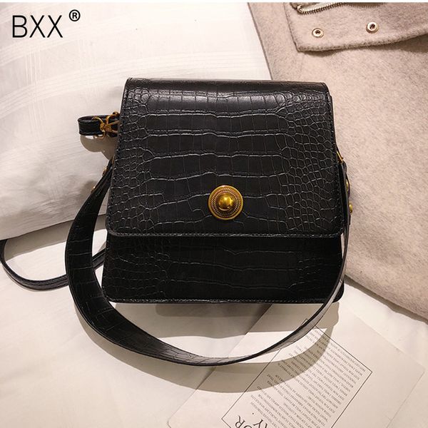 

bxx] камень шаблон pu кожа crossbody сумки для женщин 2020 мода плеча сумка женщины сплошной цвет сумки hk532