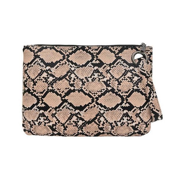 

new leopard print women's clutch portable outdoor handbag pu leather envelope zipper tote