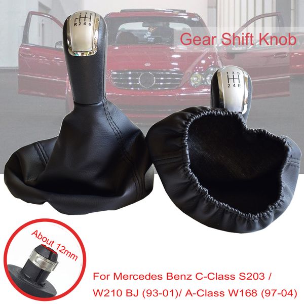 

5 6 speed manual gear shift knob lever handball dust-proof cover for c-class s203/w210 bj (93-01)/w168 (97-04