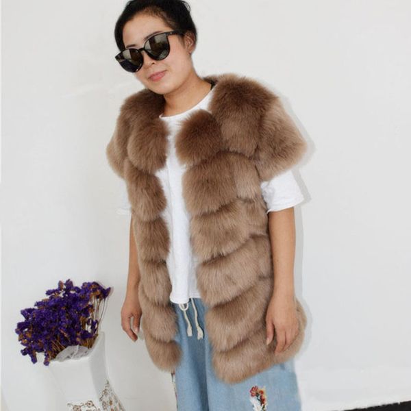 

задорин 2019 новый дизайн patchwork furry искусственного меха жилет женщин с коротким рукавом из искусственного меха куртки пальто плюс разм, Black