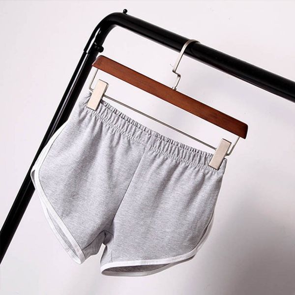 

good women sports shorts gym workout waistband skinny yoga short pants fitness running shorts 2018 rn, White;red