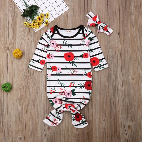 

new fashion newborn baby girl boy swaddle wrap blanket casual long sleeve sleeping bag+headband 2pcs causal clothes