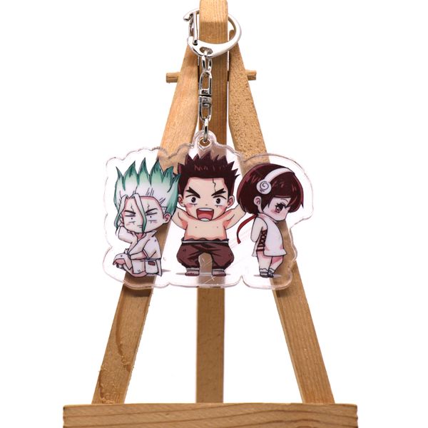 

аниме dr.stone asagiri gen ishigami senku косплей акриловой character брелок брелок itabag подвеска подарок игрушка 6cm, Silver
