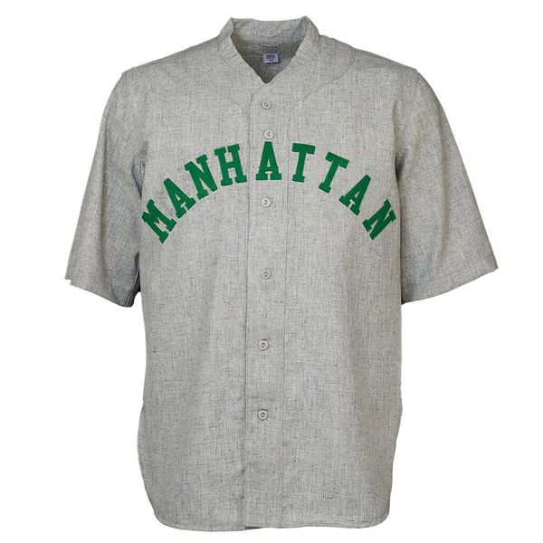 

Manhattan College 1947 Road Jersey 100% Stitched Embroidery Logos Vintage Baseball Jerseys Custom Any Name Any Number Free Shipping