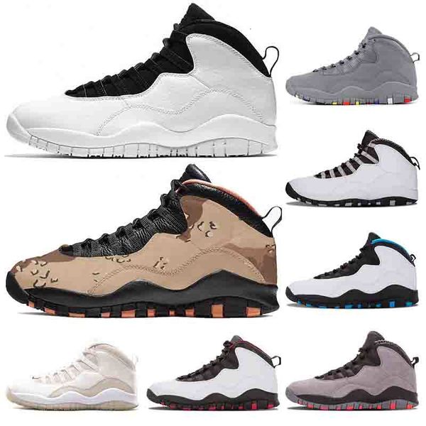 

2020 new trainers basketball shoes sports  10s cement chicago steel grey seattle desert camo racers designer sneakers, Black