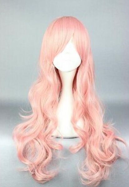 

wig womens long curly wavy hair party costume fashion cosplay wig, Black;brown