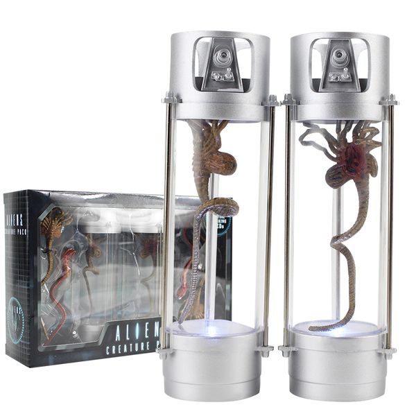 

14см neca чужеродной vs predaor рисунок игрушка существо пакет лицехват xenomorph стасис chambers функция led avp модель игрушка t200603