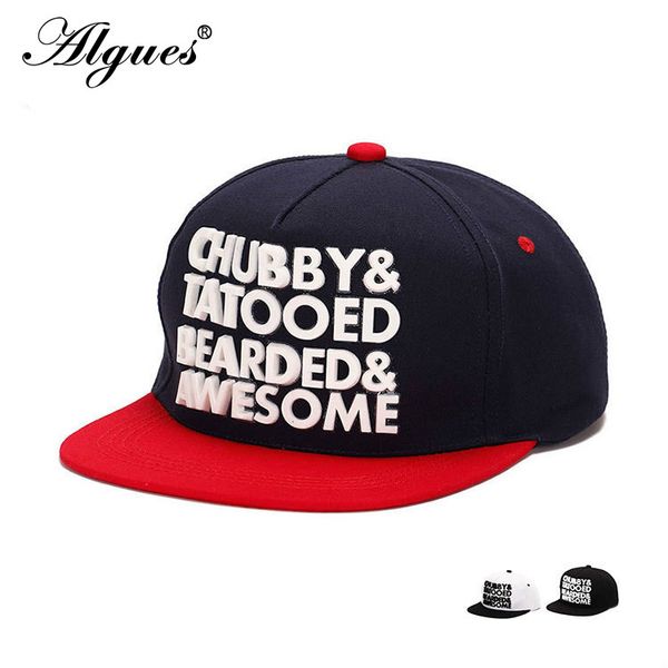 

весна и лето high grade чистого хлопок hip hop hat мужская и личность женской трехмерная rubber письмо плоский край hat, Blue;gray