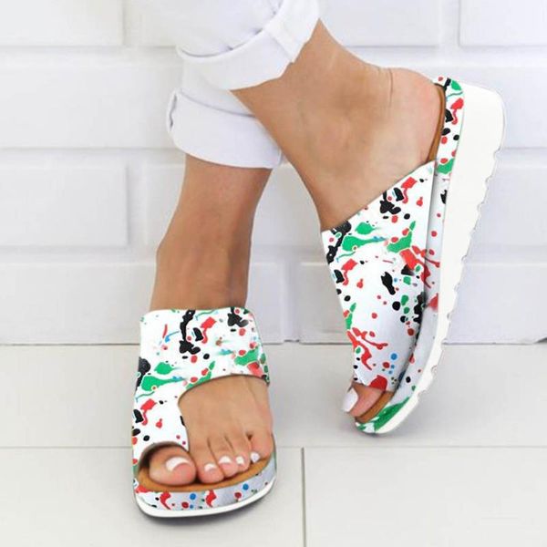 

women comfy waterproof platform open toe slippers shoes indoor&outdoor non-slip clip-toe posture correction summer slippers, Black