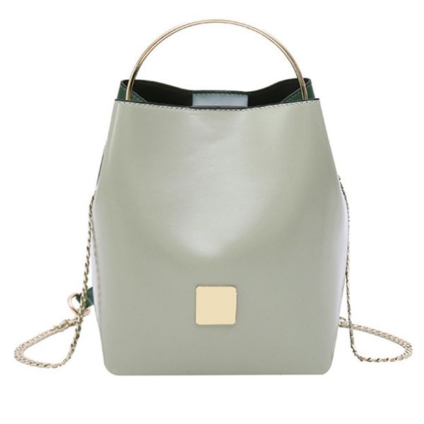 

new fashion trend metal bucket art handbag portable chain bucket-shaped handbag shoulder messenger bag