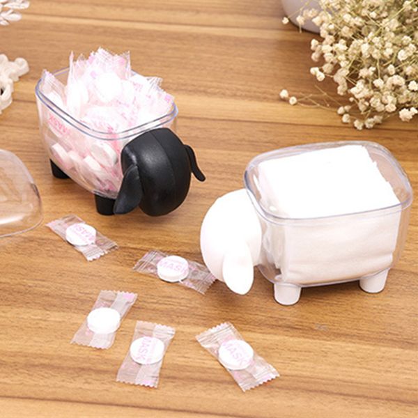 

cotton swab box sheep shaped plastic toothpick storage case mini plastic cotton swab storage box cute she#25