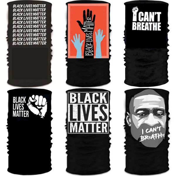 

i cant breathe bandana head face protective mask neck gaiter snood headwear beanie tube scarf multifunction mask #934, Black