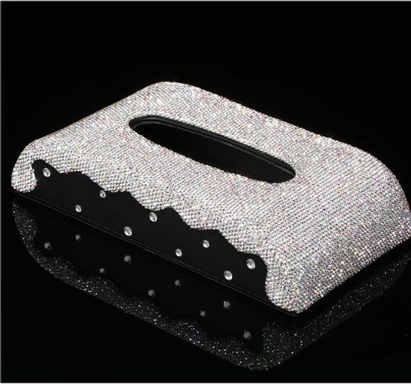 

car paper towel holders auto tissue box diamond-encrusted fashion car inside tissue box seat tissues pocket packs