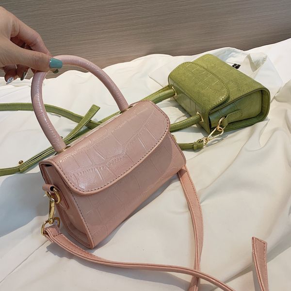 

mini bag women's new fashion stone pattern square sling bag foreign style handbag shoulder