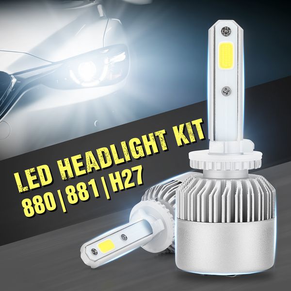 

2pcs car led headlight bulbs kit h1 h7 h4 9005 hb3 9006 hb4 h11 for replace car headlight halogon bulb fog lamp bulb