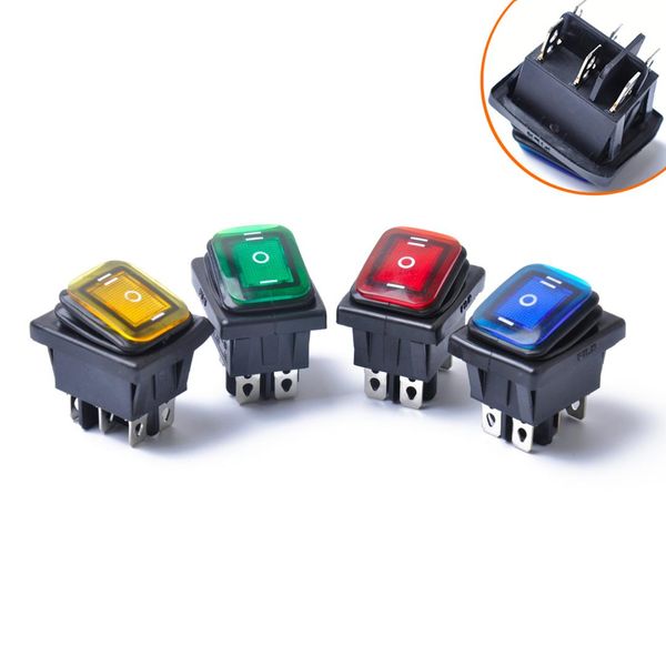 

car accessories 12v waterproof rocker switch hexapod third gear modified switch multi-color combination of equipment wholesale