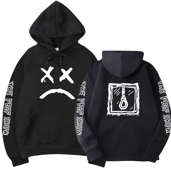 

new 2020 autumn winter lil peep show street hooded sweater plus fleece hoodies, Black