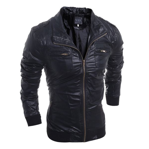 

men leather jacket winter waterproof gothic faux fur coats men leather motorcycle jackets clothing faux black jacket zipper