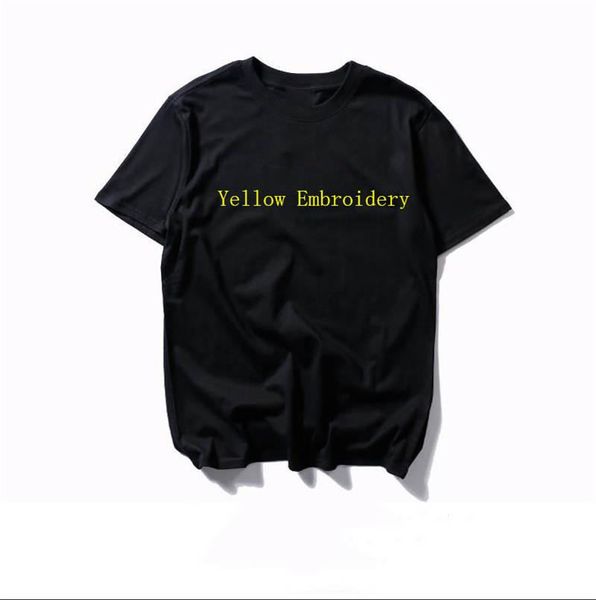 

mens t shirts summer letters embroidery t shirt for men women solid tees breathable joggers asian size, White;black