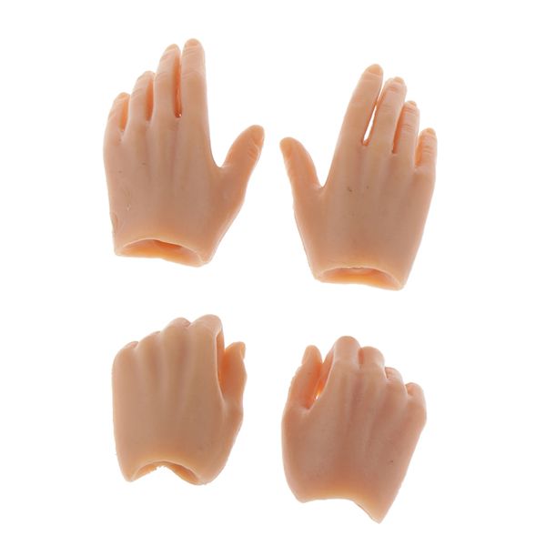 

4x 1: 6 mannequin hands real plastic practice model for doll creation