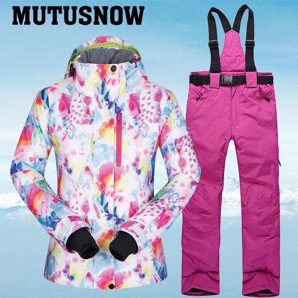 

i wear windproof and water-proof ski suit warm ski coat and pants suit