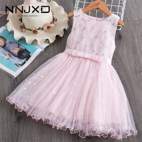 

girl's dresses summer baby kids girls dress flower princess sleeveless party clothes mesh tutu for 3-8yrs casual clothing, Red;yellow