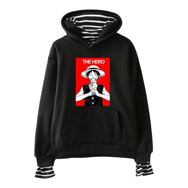 

2019 one picec casual fashion new fake two piece hoodies sweatshirts harajuku women/men hip hop hoodies clothes, Black
