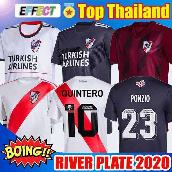 

new 2020 river plate home white soccer jerseys 70 years black away red g.martinez quintero pratto 19/20 riverbed football shirt uniform, Black;yellow