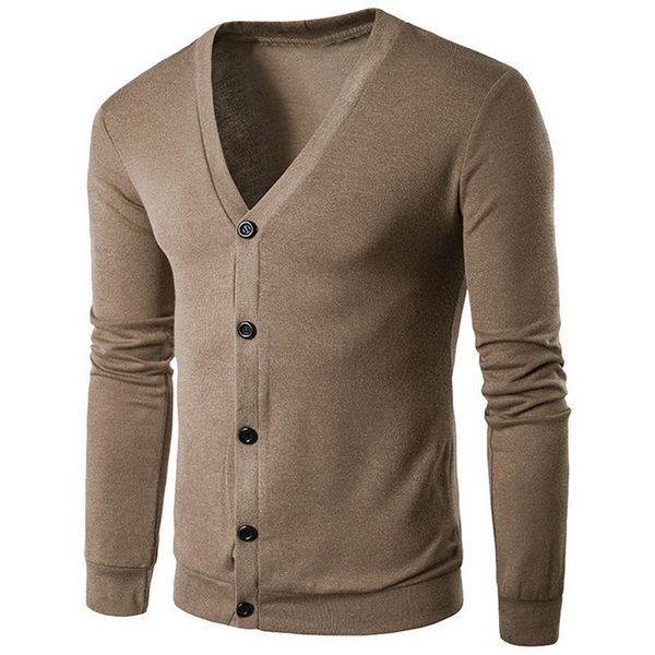 

men's cardigan sweater slim fit solid color knitted long sleeve casual knitwear autumn new sweatercoat jacket classic overwear, White;black