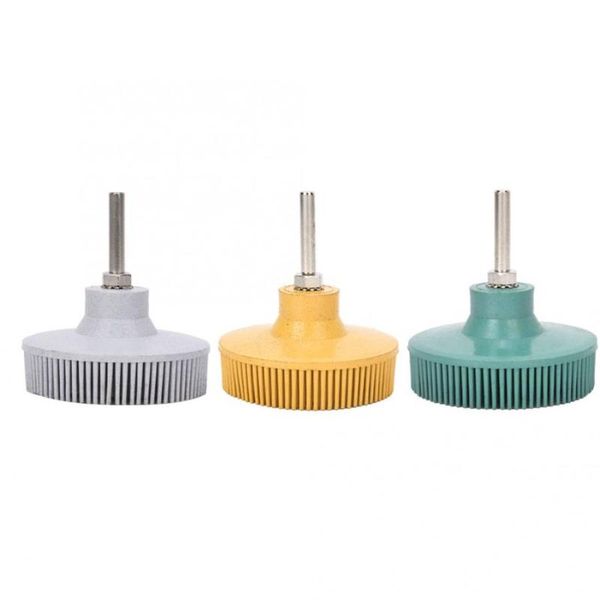 

3 inch disc emery rubber abrasive brush deburring polishing grinding wheel