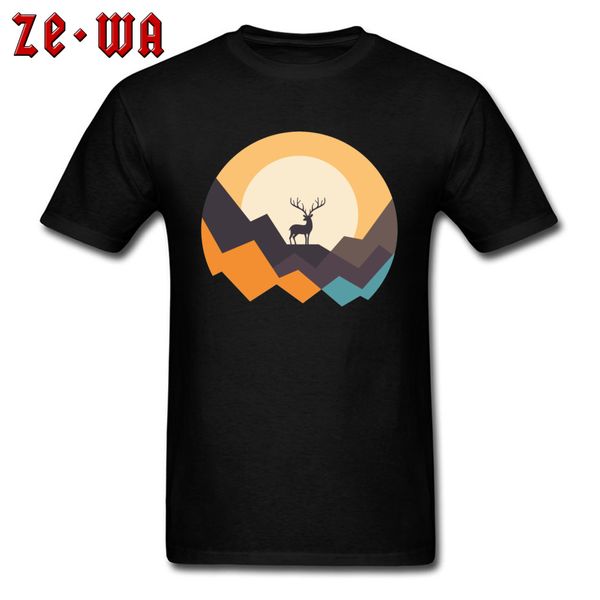 

t shirt 2019 men's t-shirts deer mountain graphic tees vault boy tshirt casual england style clothes cotton fabric, White;black