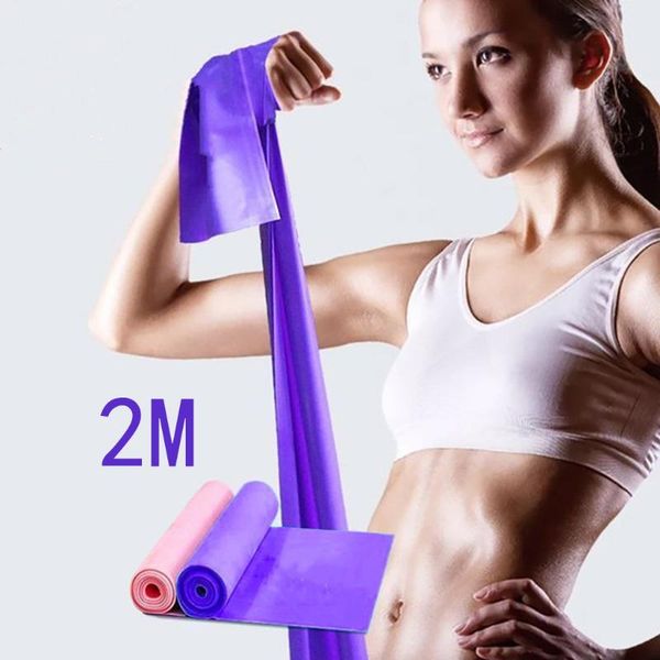 

2020 new pink/purple gym exercise pilates yoga dyna workout fitness aerobics stretch resistance bands exercise your abs#p20