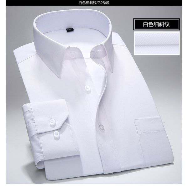 

professional twill long sleeve shirt men plus size slim fit non ironing men shirts casual shirt 5xl 6xl 7xl, White;black