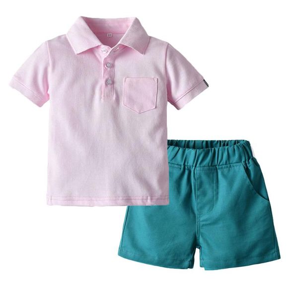 

boys clothes short-sleeves t-shirt + green shorts 2 pcs/set children outfits kids casual clothing set for 1-6 years, White