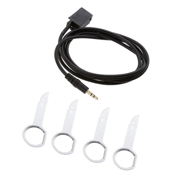 

car 6000 cd 3.5mm aux-in cable adapter with removal keys for ford mondeo focus