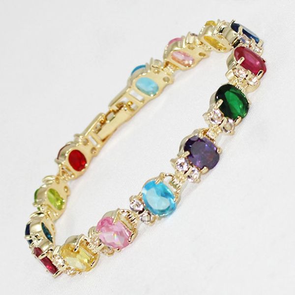 

fast shipping fine jewelry mixed colour crystal bracelet, White