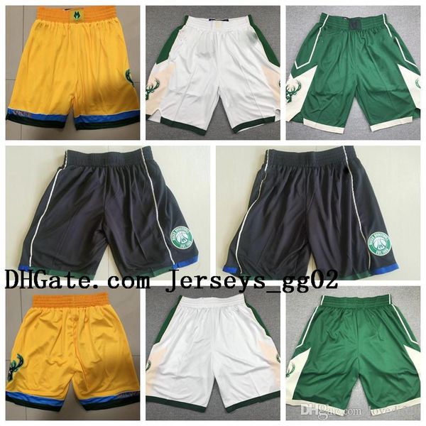 

men milwaukee nba bucks 2020 swingman statement performance basketball shorts new ray 34 allen giannis 34 antetokounmpo shorts, Black