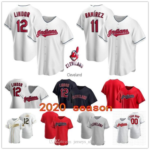 

cleveland 2020 indians francisco lindor jersey jose ramirez roberto perez shane bieber franmil reyes oscar mercado mike clevinger allen 02, Blue;black