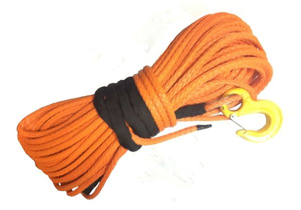 

1/2' x 100" synthetic winch rope with hook for offroad
