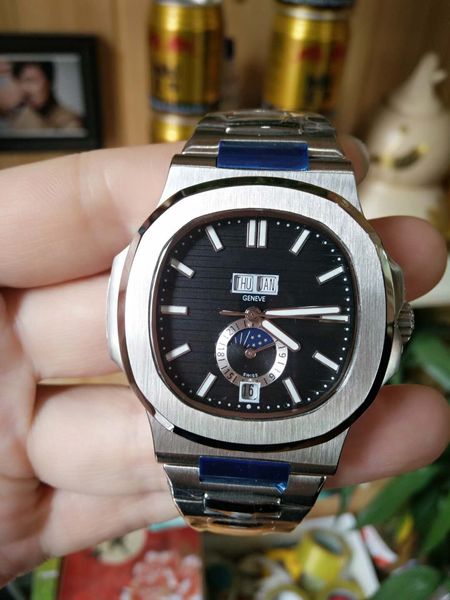 

fashion mens wristwatch men 2813 stainless steel strap automatic mechanical watch male clock man wristwatches, Slivery;brown