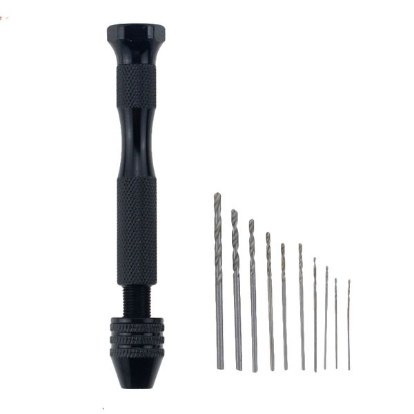 

hand drill jewelry craft hand manual drill chuck mini 10pcs twist bit