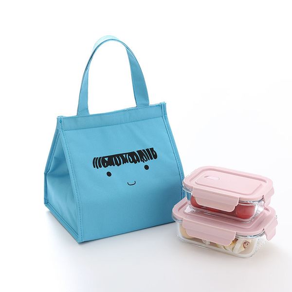 

cute cartoon lunch box bag thermal bag lunch hand student hand insulated