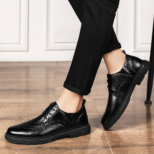 

men business shoes spring autumn male casual classic sneakers black brown fashion shoes men dress footwear